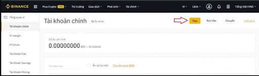 Ví trên sàn binance